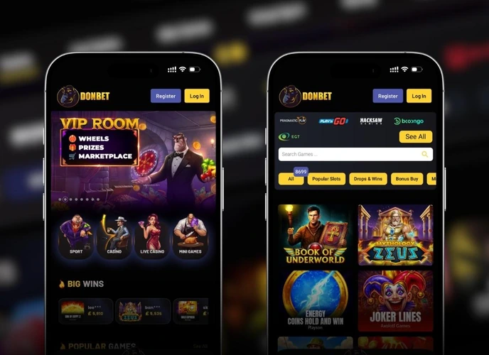 Capture d'écran de l'app DonBet Casino